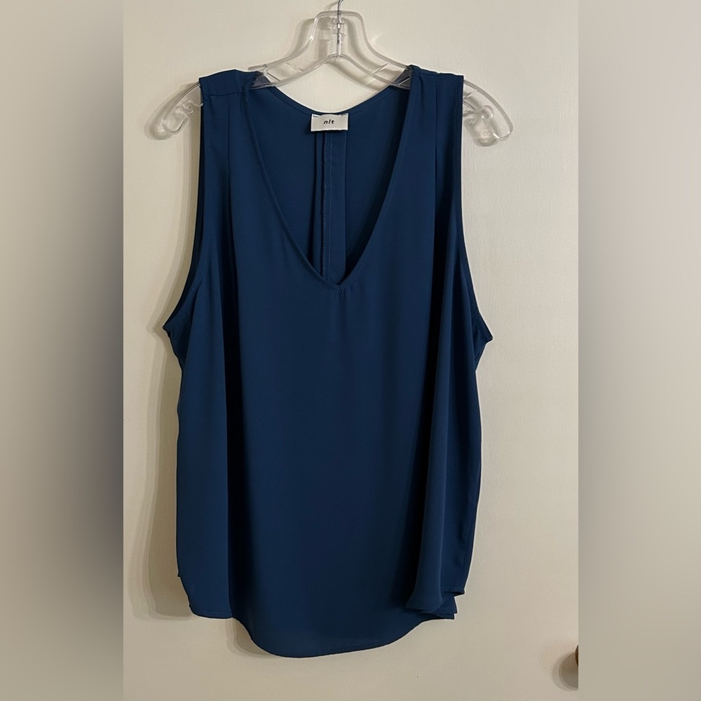 NLT Blue Sleeveless Blouse